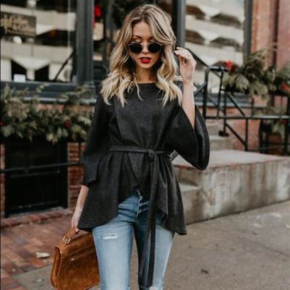 ☕️Vici Upcountry Wrap Sweater Top💕